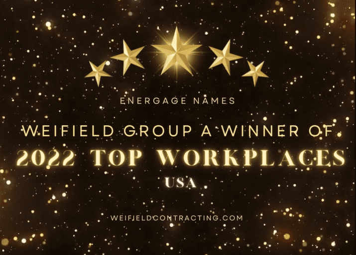 What an achievement! Weifield earned the 2022 Top Workplaces USA award!