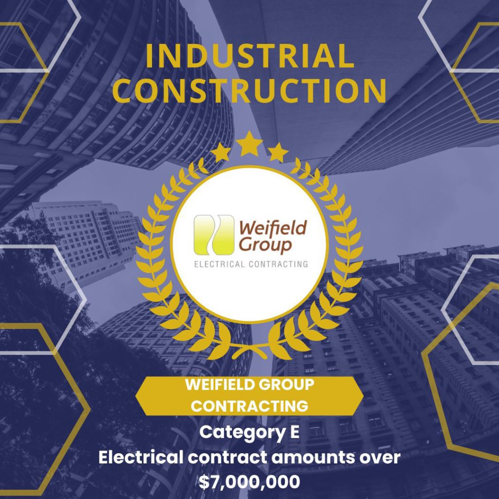 Weifield was honored to receive a second 2022 Independent Electrical Contractors, Inc. - IEC national award in the Industrial category [Over $7M] for our team's work on our South Adams County Water & Sanitation District Pellet Softening Plant Project!