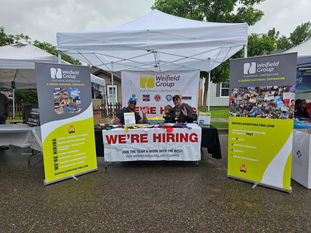 Weifield’s Industrial Division was excited to host a booth on Saturday, June 3rd at the Johnstown, CO Barbeque Days event – where we met with many local community members in an effort to increase our market recognition and recruit interested parties into our company/the trade!