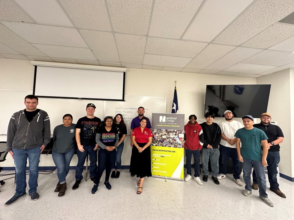 Weifield Texas continues the partnership with SkillPoint Alliance for class mentor visits!
