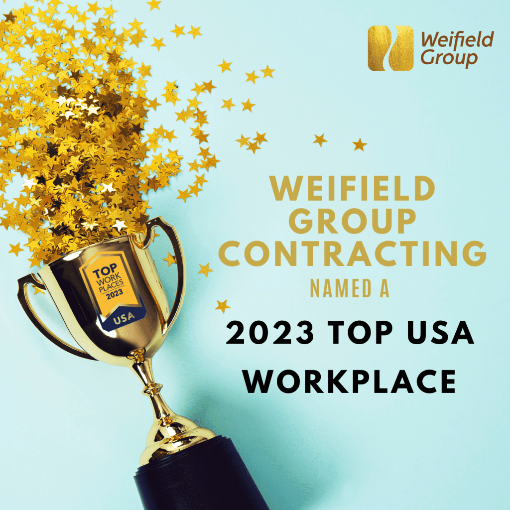 Weifield Group Contracting, a national leader in electrical construction, is excited to announce it has recently received the 2023 Top Workplaces USA Award!