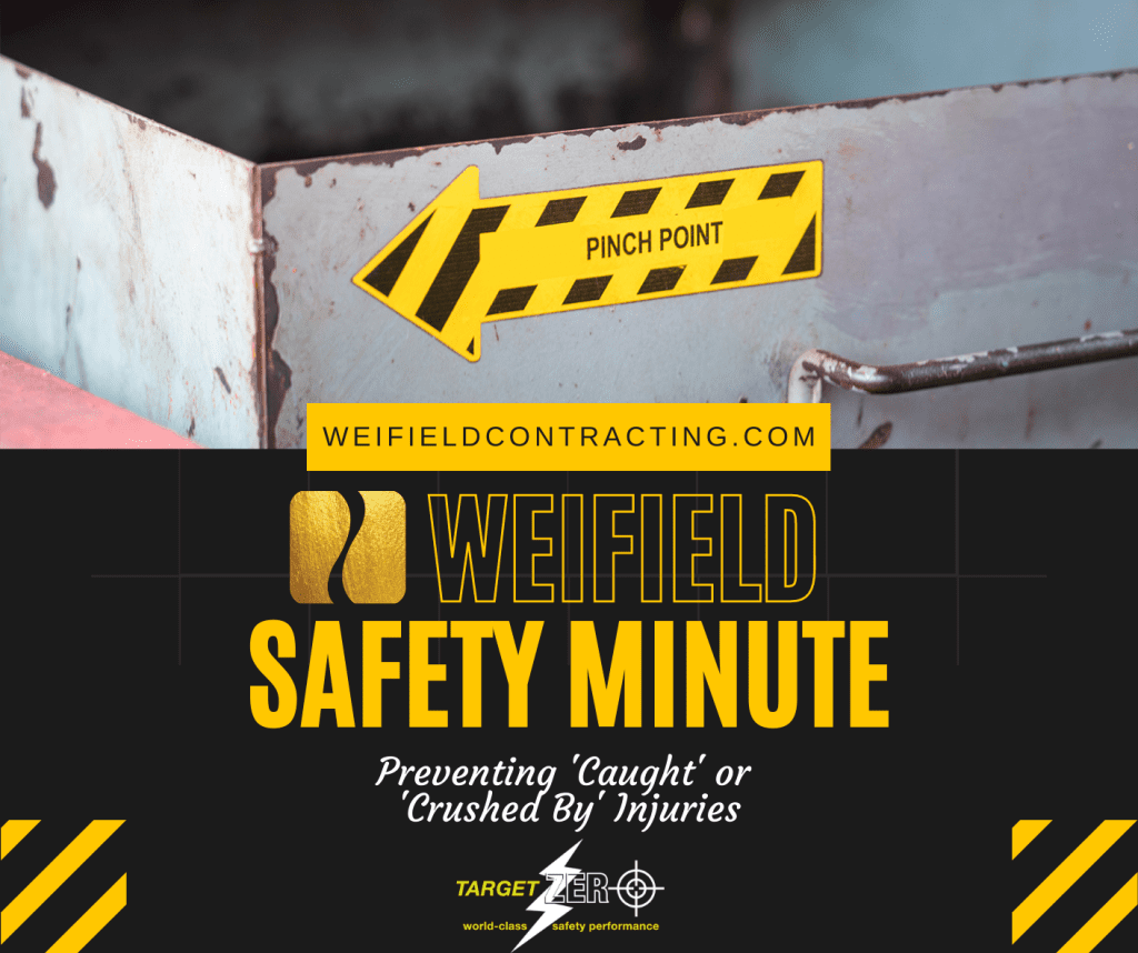 Each year, workers suffer approximately 125,000 ‘caught’ or ‘crushed by’ injuries that occur when body parts get caught between two objects or entangled with machinery. See inside for tips to prevent these injuries.